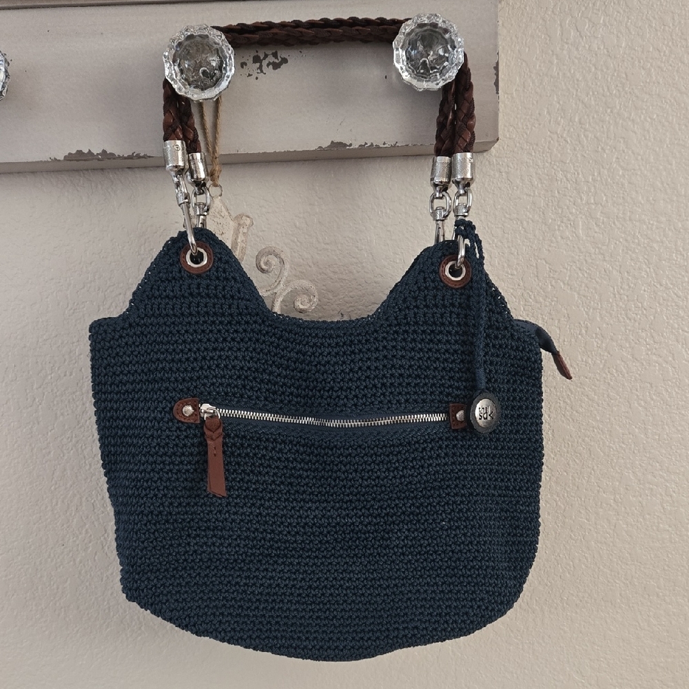 The Sak Navy and Brown Shoulder Bag